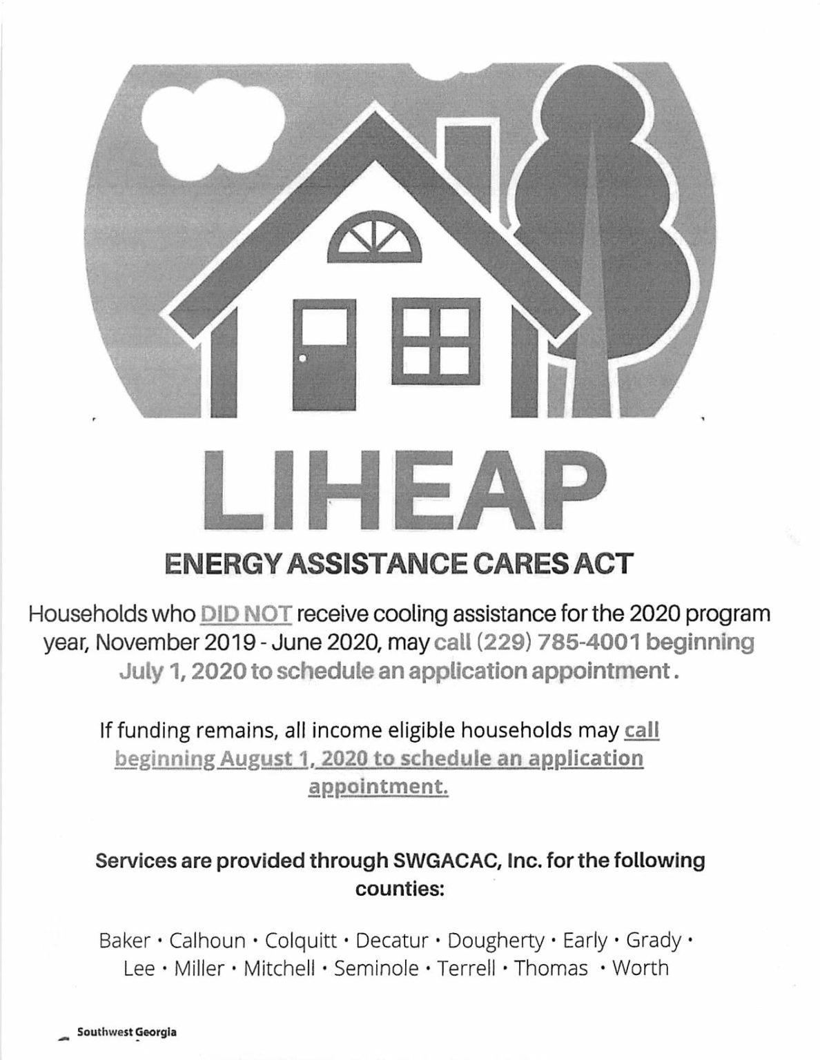 LIHEAP Cares Sylvester Housing Authority